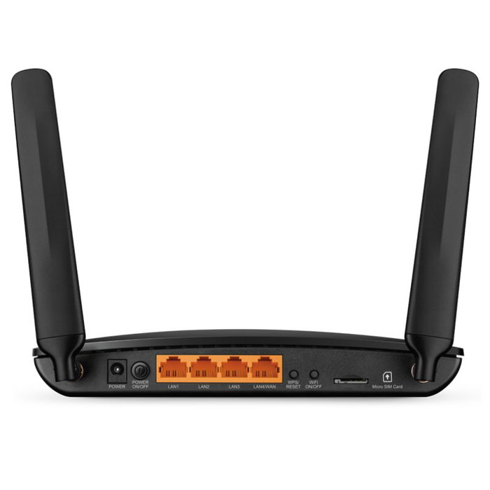 TP-Link Router 4G LTE TL-MR6400, Inalámbrico 300 Mbps, 2 Antenas Externas, WiFi 2.4GHz, Hasta 32 Dispositivos, Ranura Micro SIM, Funciona también como Router Tradicional por Cable